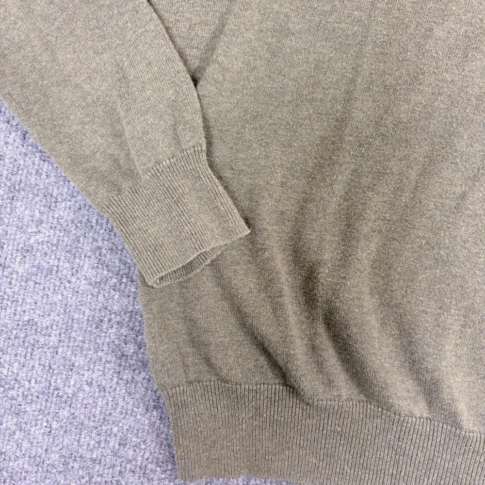Jos A Bank Signature Collection Mens Large Sage Green 100% Pima‎ Cotton 1/4 Zip